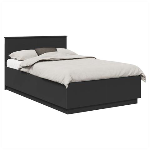 Struttura del letto Nero 120 x 190 cm Legno multistrato - Foto 1