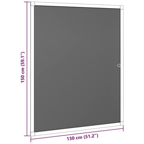 Zanzariera per finestre Bianco 130 x 150 cm - Foto 8