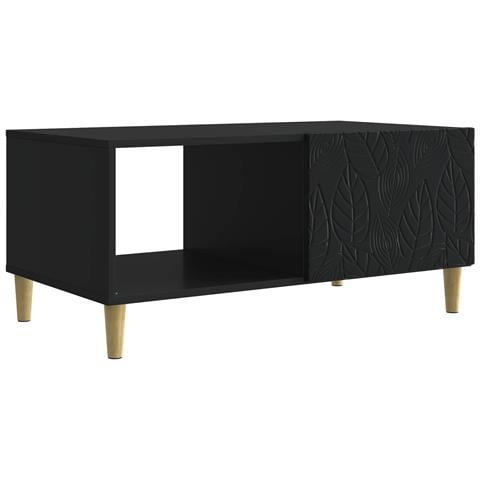 Tavolino da salotto Nero 90 x 50 x 40 cm Legno ingegnerizzato - Foto 1