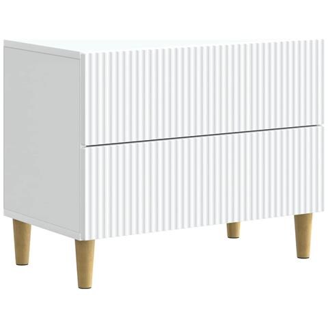 Armadio da Notte Bianco 62 x 34,5 x 48 cm Legno ingegnerizzato - Foto 1