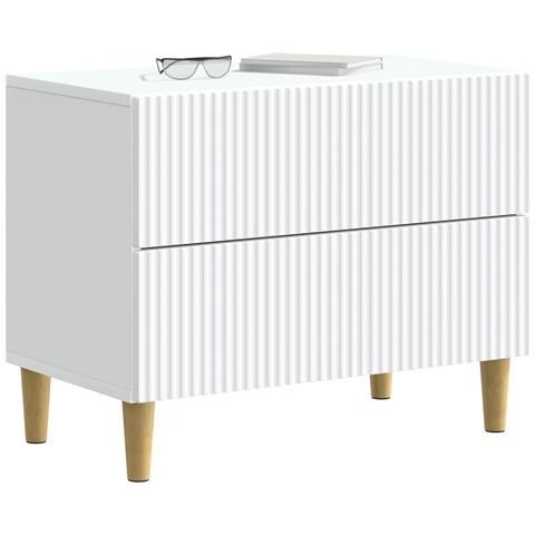 Armadio da Notte Bianco 62 x 34,5 x 48 cm Legno ingegnerizzato - Foto 2