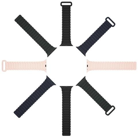 Cinturino (versione Armor) Per Apple Watch Se, Compatibile Con I Modelli 9, 8, 7, 6, 5, 4, 3, 2, 1 (41, 40, 38 Mm), Bracciale Magnetico In Silicone Blu. - Foto 1