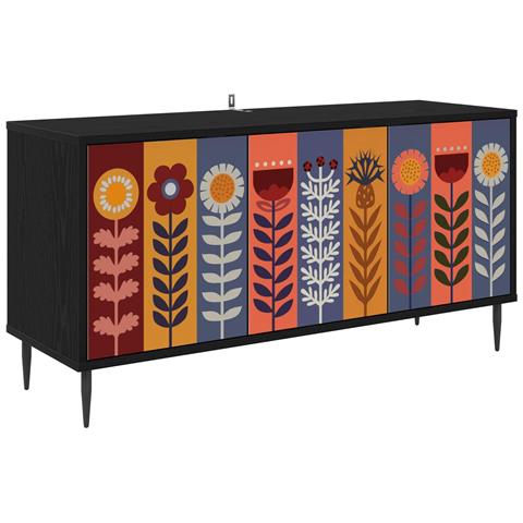 Mobile TV ESSEN 102 x 33 x 51 cm Rovere Nero - Foto 1