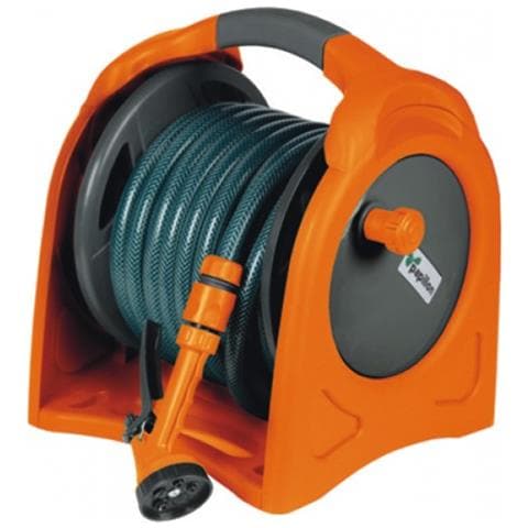 Avvolgitubo Compatto Da Irrigazione Tubo Innaffio 1/2 Da 15 Mt. - Foto 3