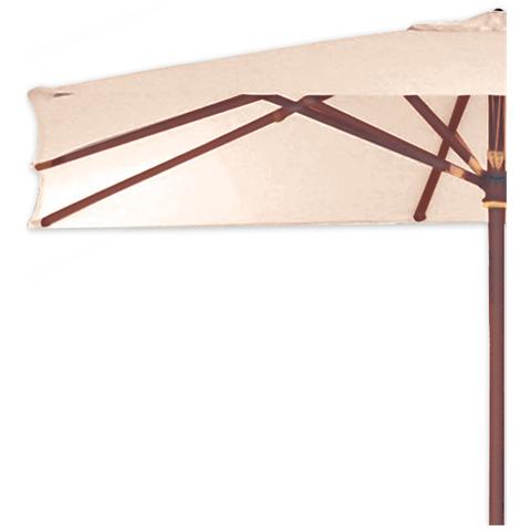 Ombrellone Rettangolare 3 x 2 m Beige struttura in Legno  - Foto 4