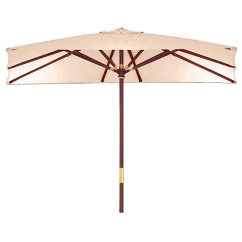 Ombrellone Rettangolare 3 x 2 m Beige struttura in Legno  - Foto 1