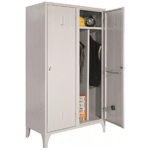 Armadietto Spogliatoio Con Tramezza Sporco / Pulito a 2 Posti Cm. 100X50X180H - Monoblocco - Foto 1