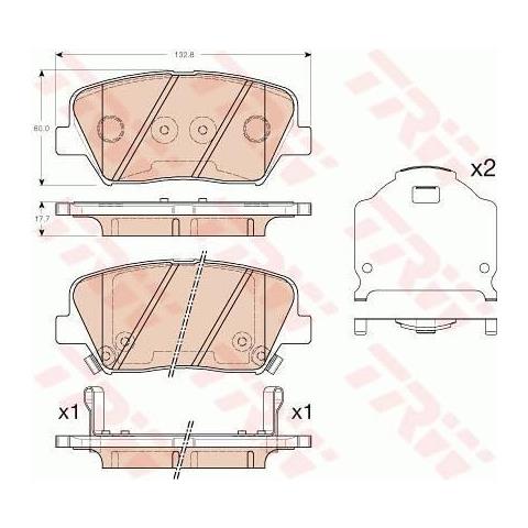 Kit Pastiglie Freno Gdb3549 - Foto 1