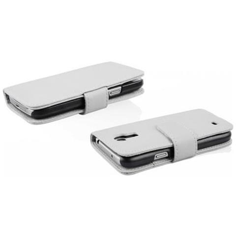 Custodia Compatibile Con Samsung Galaxy S4 Mini In Bianco Flash - Coperchio Protettivo In Similpelle Liscia E Tasca Per Carte Di Credito - Foto 3