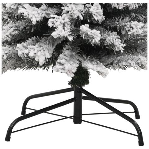 Albero di Natale Artificiale con Neve Fioccata Verde 210 cm PVC - Foto 6