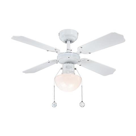 78710 Ventilatore Da Soffitto Bianco Da 90 Cm Portland Ambiance Per Interni, Kit Di Luce Con Vetro Smerigliato Opale A Fungo - Foto 2
