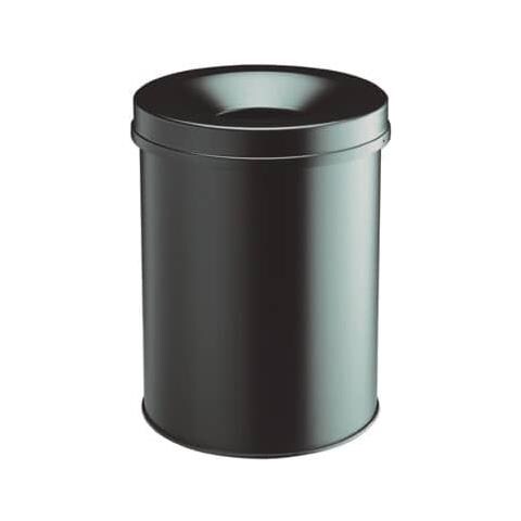 Cestino Gettacarte Safe Acciaio 15 Litri Nero - 330501 - Foto 1