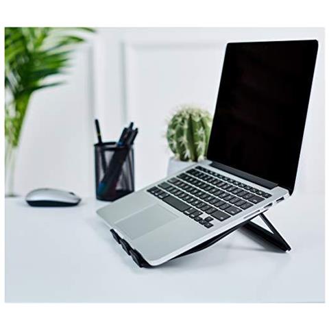 Alluminio Pieghevole Laptop Stand Per Portatili Fino A 15 Nero - Foto 4