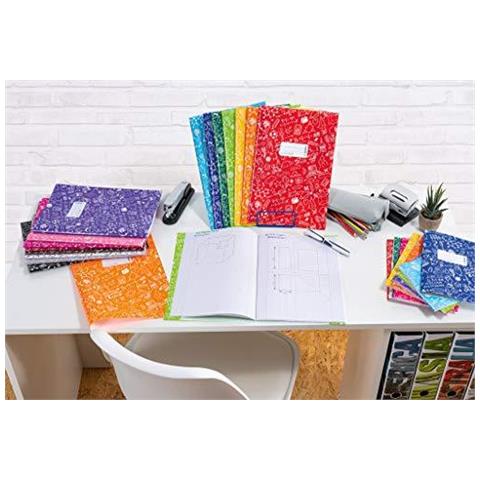 Disegno Esercizio Copertina A4 Schoolydoo Con Targhette In Plastica Lavabile E Robusta Antiscivolo Su Giacche Copertura Per La Scuola Rosso - Foto 4