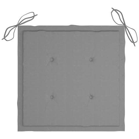 Sedie da Giardino con Cuscini Grigi 2 pz in Massello di Teak - Foto 10