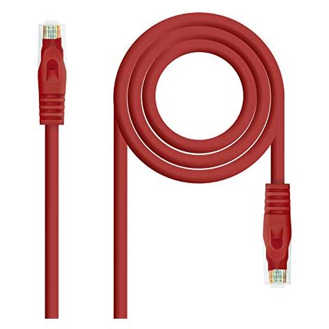 10.20.1800-R - Cavo di rete Ethernet RJ45 LSZH Cat. 6A UTP, AWG24, rame 100%, non-allogeno, rosso, tubo da 0.5 mts - Foto 1