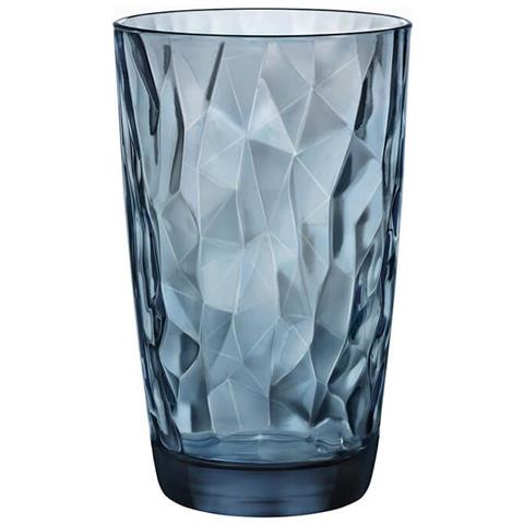 Diamond Ocean Blue Bicchiere Cooler 47 Cl Set 6 Pz In Vetro Colorato Blu - Foto 1