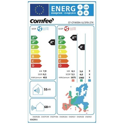Condizionatore Fisso Trialsplitsplit 2601578001734 Potenza 9000+9000+12000 BTU /H Classe A++ /A+ Inverter - Foto 2