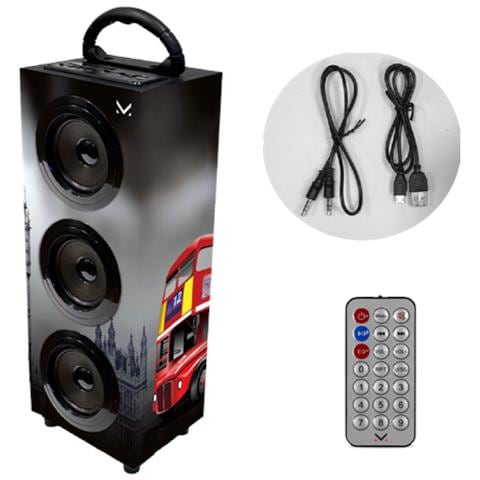 Sistema Audio Multimediale Bluetooth TS 100BT con 3 altoparlanti e 1 subwoofer Batteria Ricaricabile USB SD AUX Telecomando - Foto 2