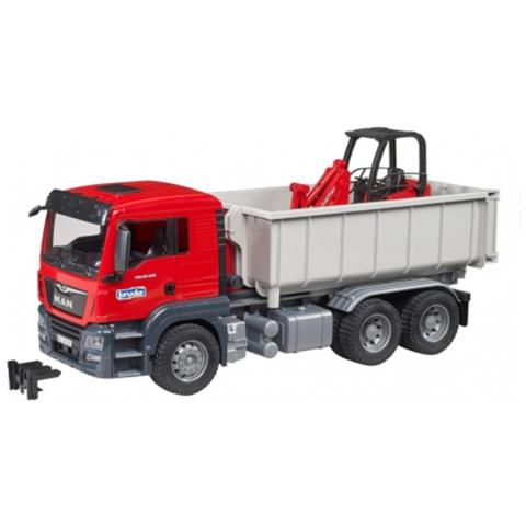 Mezzo Cantiere Bruder 03767 Man Camion Tgs Con Container E Ruspa Schae - Foto 2