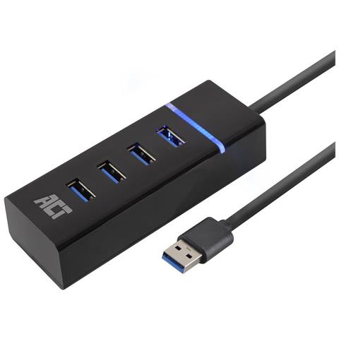 AC6300 hub di interfaccia USB 3.2 Gen 1 (3.1 Gen 1) Type-A 5000 Mbit /s Nero - Foto 1