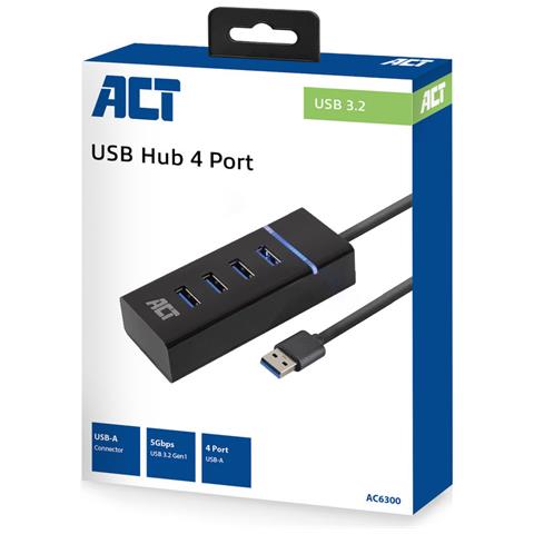 AC6300 hub di interfaccia USB 3.2 Gen 1 (3.1 Gen 1) Type-A 5000 Mbit /s Nero - Foto 5