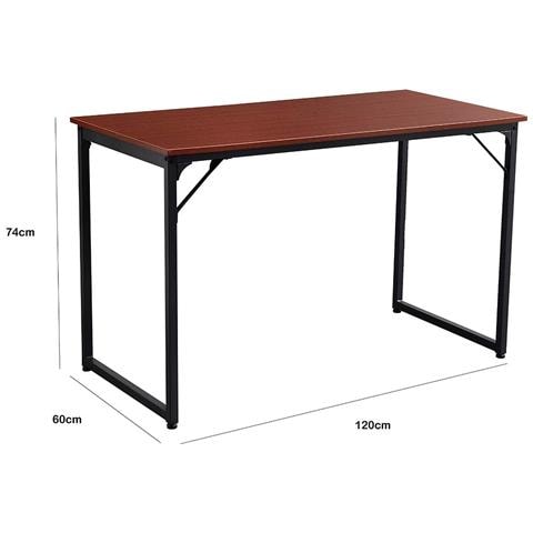 Scrivania Tavolo Porta Pc Legno Metallo Casa Ufficio Design Industriale Teak - Foto 10