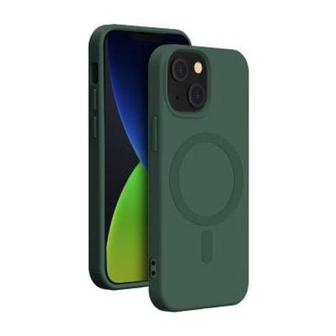 Cover In Silicone Per Iphone 14 Plus Compatibile Con Magsafe, Verde - Foto 1