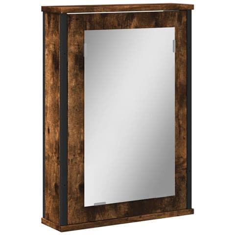 Mobile Bagno Specchio Rovere Fumo 42x12x60 Cm Legno Multistrato - Foto 2