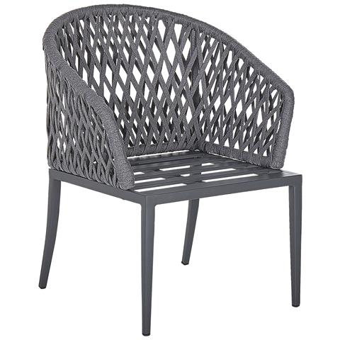 Set Da Pranzo 4 Posti Da Giardino Alluminio Grigio Scuro Lipari - Foto 2