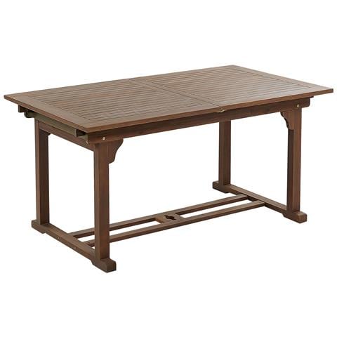 Set Da Giardino Con 6 Sedie Legno Di Acacia Scuro Con Cuscini Grigi Amantea - Foto 6