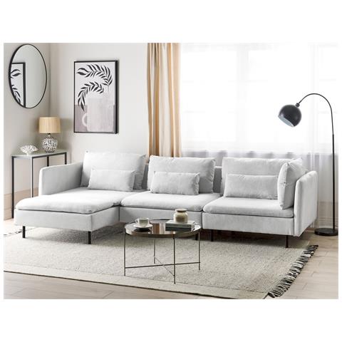 3 Posti Egeris Tessuto Grigio Chiaro Lato Destro - Foto 1