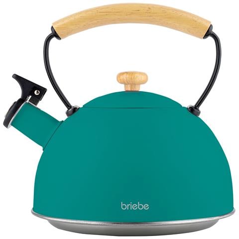 Nordic Bollitore A Induzione Con Fischio, 2,3 L Acciaio Inox., Manico In Legno Verde - Foto 1