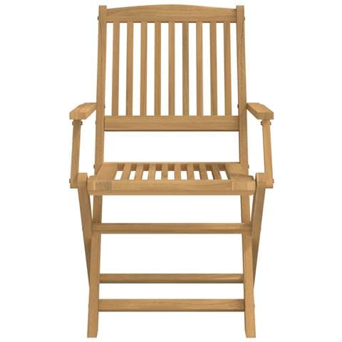 Sedie Giardino Pieghevoli 4 Pz 57,5x54,5x90 Cm Massello Acacia - Foto 9
