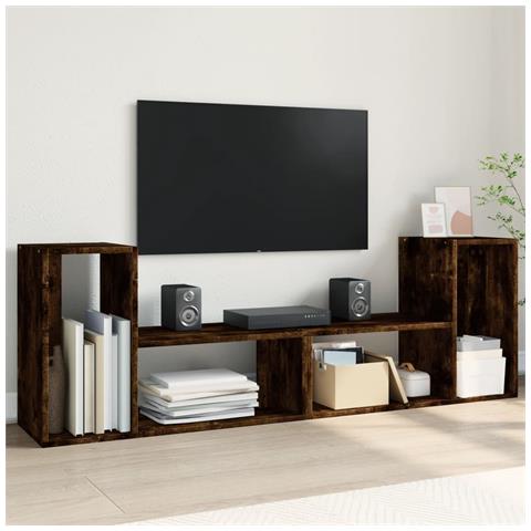 Mobili Tv 2 Pz Rovere Fumo 75x30x50 Cm In Legno Multistrato - Foto 1