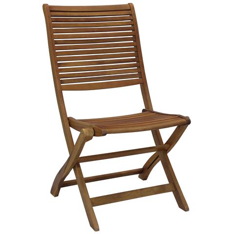 Sedia Pieghevole Da Esterno In Legno Massiccio Di Acacia Country - Foto 1