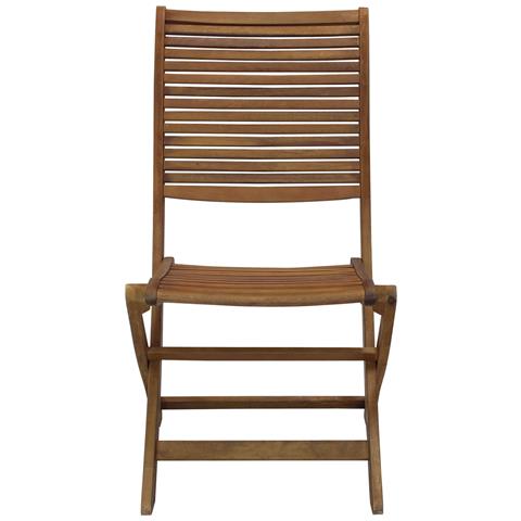 Sedia Pieghevole Da Esterno In Legno Massiccio Di Acacia Country - Foto 2