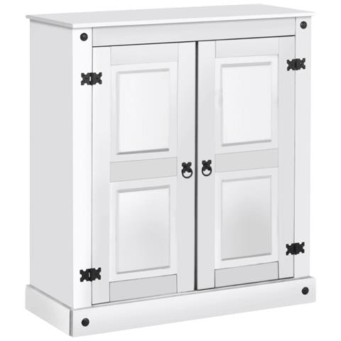 Mexico Armadio A 2 Ante In Pino Bianco - Foto 1