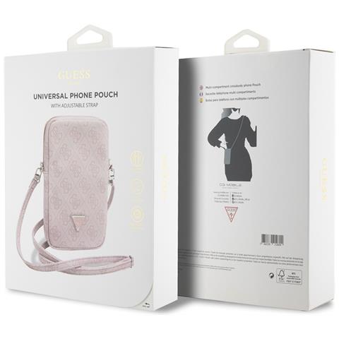 Borsa A Tracolla Con Zip Per Telefono 4g Con Logo Triangolare, Rosa - Foto 5