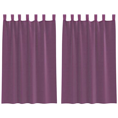 Tende In Voile Con Passanti 2 Pz Viola 140x175 Cm - Foto 1