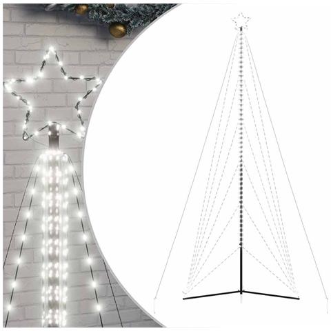Albero di Natale a LED 861 LED Bianco Freddo 478 cm - Foto 1