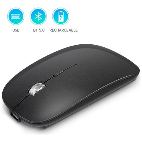 Mouse Wireless Bluetooth Dual Mode Per L'uso Multi-dispositivo Black - Foto 2