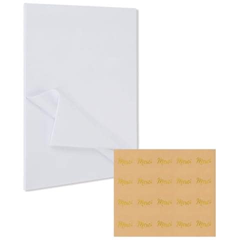 Carta Velina Bianca Con Adesivi Di Ringraziamento 40x60 Cm 40 Pezzi - Foto 1