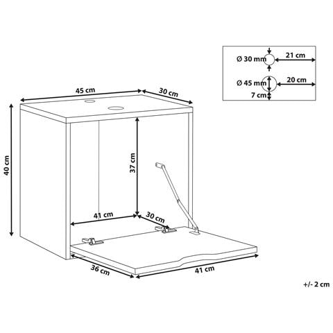 Mobile Lavabo A Parete Suzano 45 Cm Nero - Foto 6