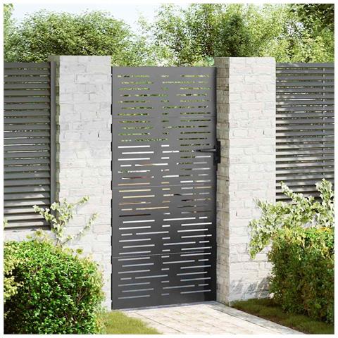 Cancello da giardino, Cancello da Giardino 85x100 cm Design Quadrato in Acciaio Corten - Foto 2