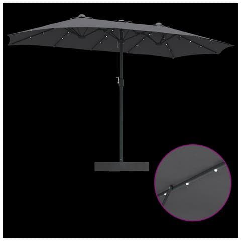 Ombrello da giardino Antracite 385 x 209 x 244 cm Tessuto - Foto 9