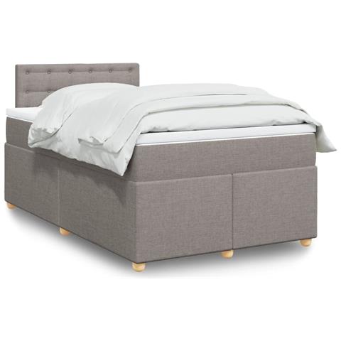 Giroletto a Molle con Materasso Tortora 120x190 cm in Tessuto - Foto 2