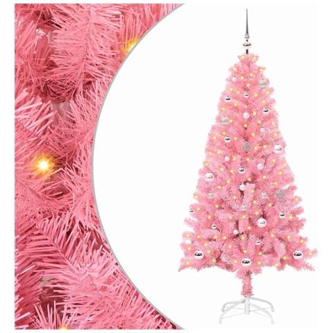 Albero di Natale con 150 LED con supporto Rosa 150 cm PVC - Foto 1