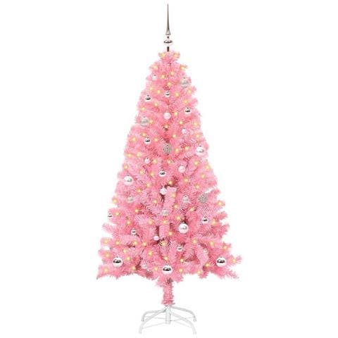 Albero di Natale con 150 LED con supporto Rosa 150 cm PVC - Foto 2