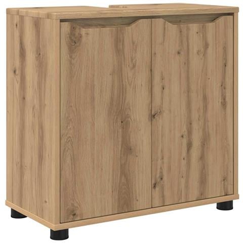 Mobile per lavabo da bagno Rovere artigianale 60 x 30 x 60 cm - Foto 1